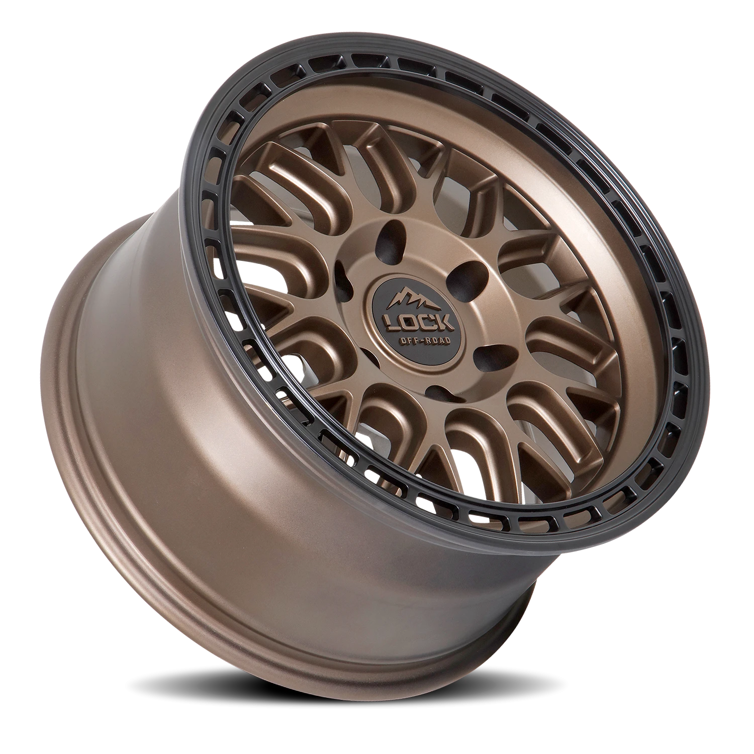 Lock Offroad Onyx Matte Bronze W/ Matte Black Ring 17x9 -12 6x139.7mm 106.2mm