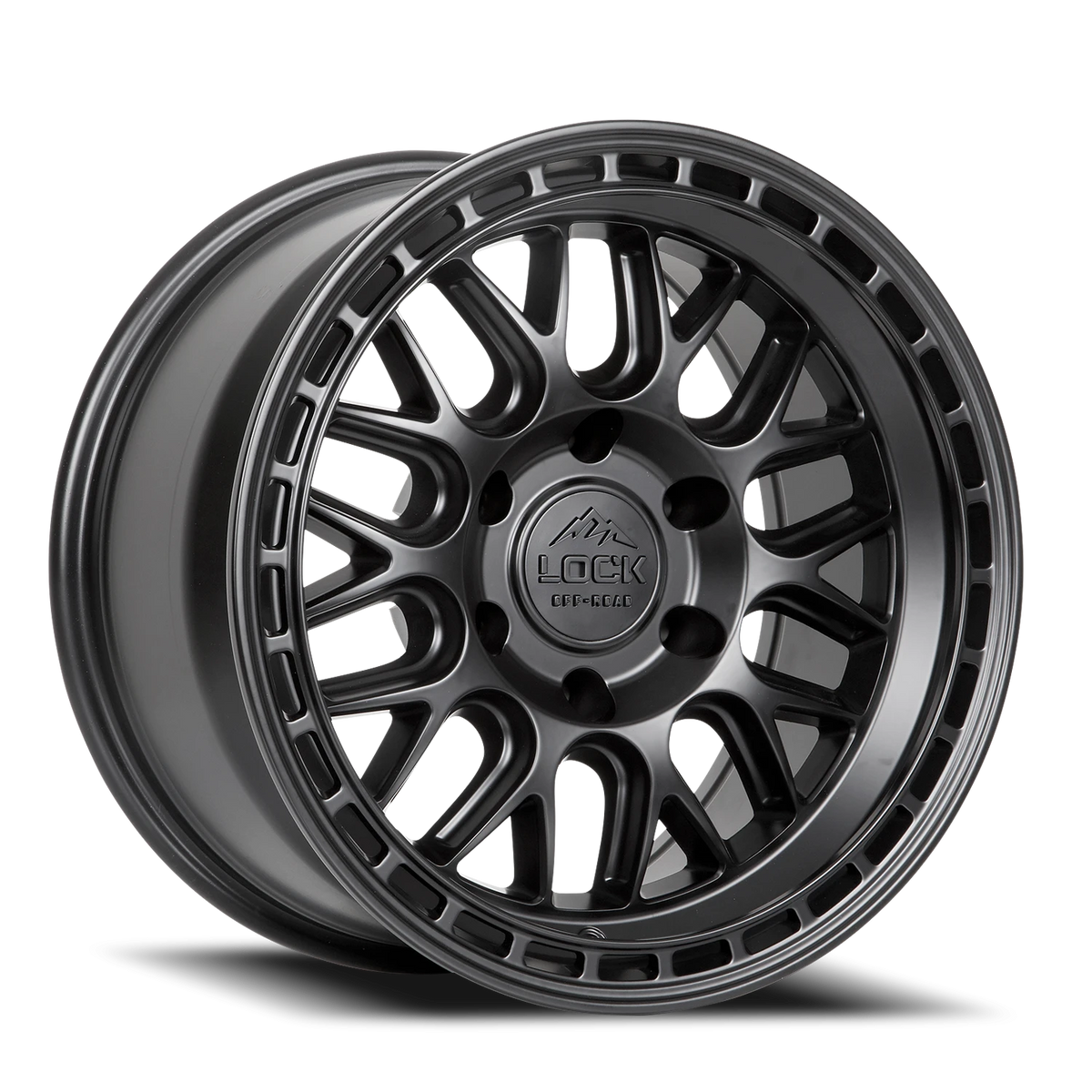 Lock Offroad Onyx Matte Black W/ Matte Black Ring 17x9 +1 6x139.7mm 106.2mm