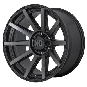 XD Series XD847 OUTBREAK Satin Black With Gray Tint 22x10 -18 5x127mm 71.5mm