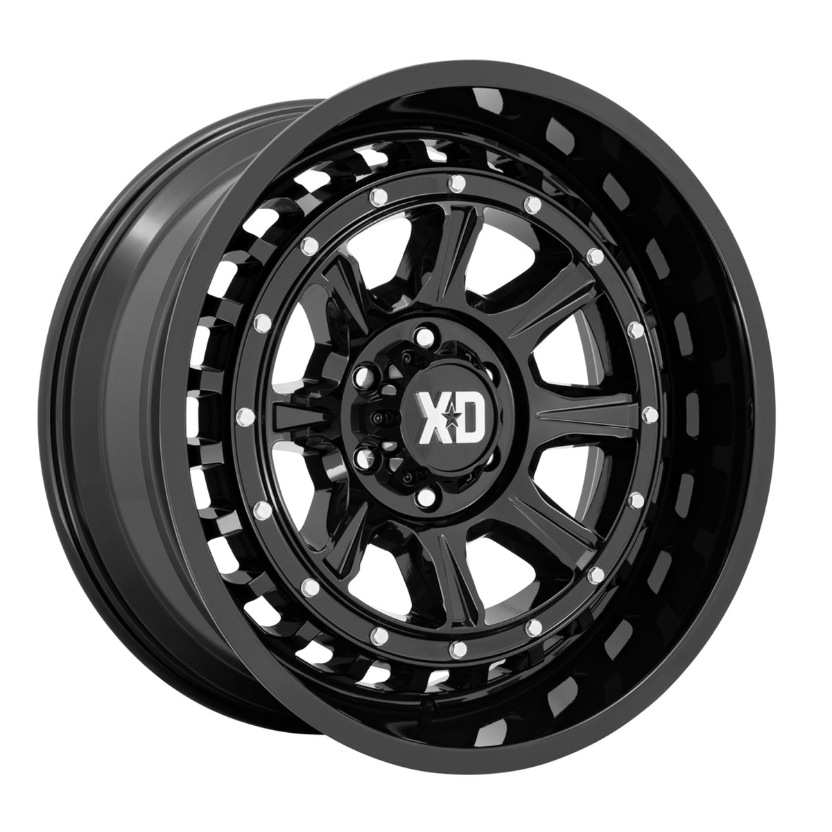 XD Series XD866 OUTLANDER Gloss Black 20x10 -18 8x165.1mm 125.1mm - Wheelwiz