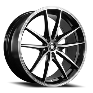 Konig Oversteer Machined Silver W/ Black Accent 17x8 +40 5x114.3mm 73.1mm - Wheelwiz