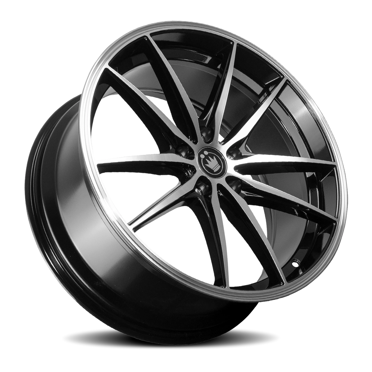 Konig Oversteer Machined Silver W/ Black Accent 18x8 +45 5x112mm 66.56mm - Wheelwiz