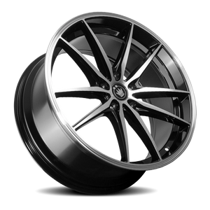 Konig Oversteer Machined Silver W/ Black Accent 18x8 +45 5x112mm 66.56mm - Wheelwiz