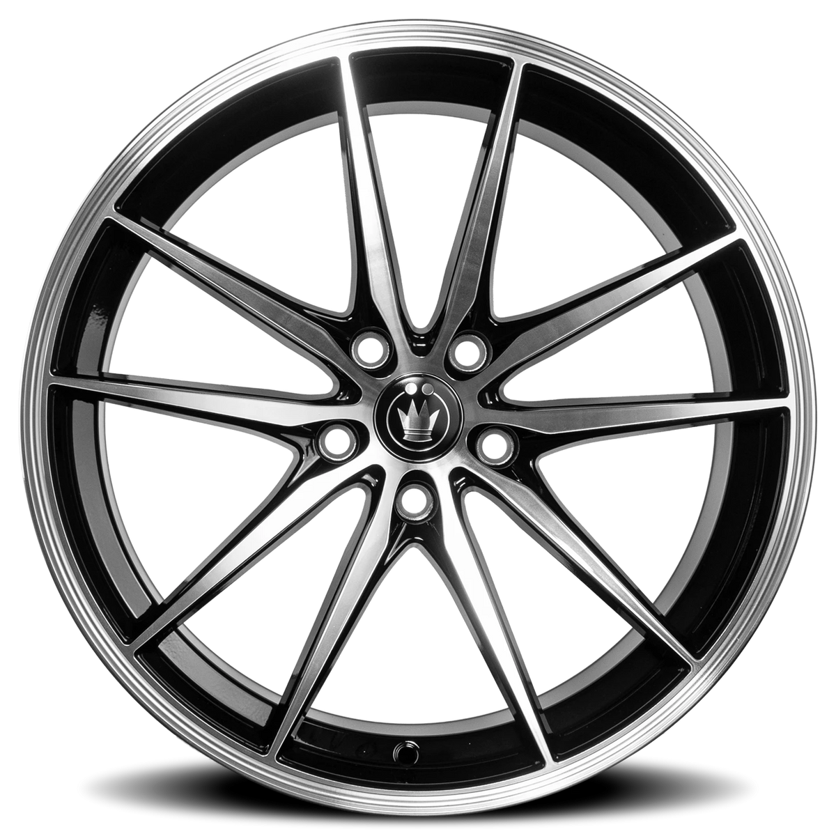 Konig Oversteer Machined Silver W/ Black Accent 16x7.5 +45 5x100mm 73.1mm - Wheelwiz