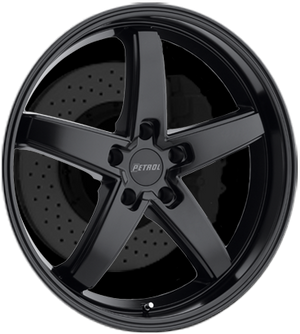 Petrol P1B Matte Black 17x8 +40 5x108mm 72.1mm