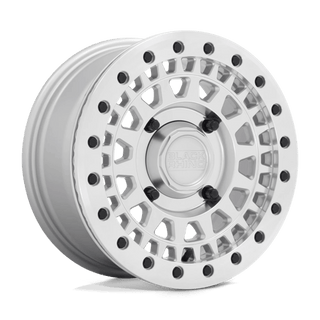 Black Rhino PARKER UTV BEADLOCK Silver W/ Mirror Cut Face 14x7 +51 4x110mm 80.2mm