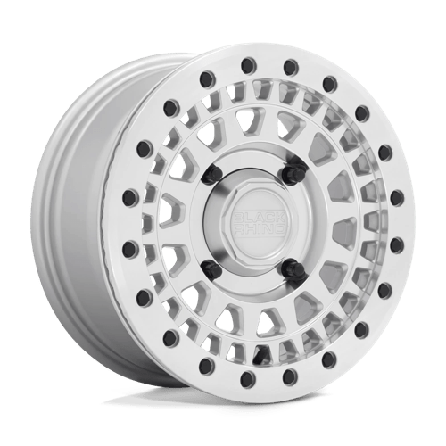 Black Rhino PARKER UTV BEADLOCK Silver W/ Mirror Cut Face 14x7 +51 4x156mm 132mm - Wheelwiz