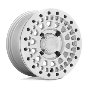 Black Rhino PARKER UTV BEADLOCK Silver W/ Mirror Cut Face 14x7 +36 4x110mm 80.2mm - Wheelwiz