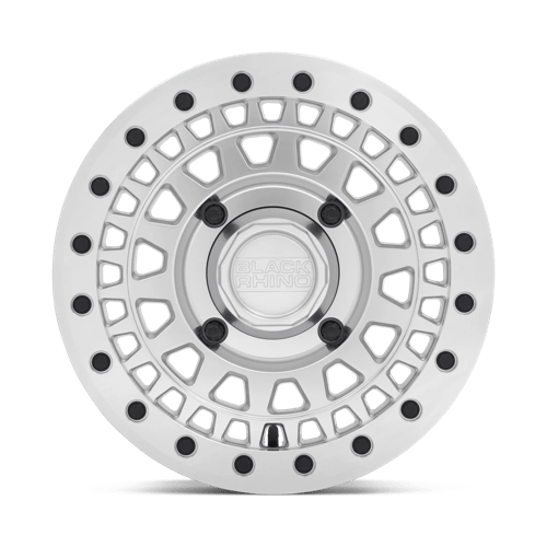 Black Rhino PARKER UTV BEADLOCK Silver W/ Mirror Cut Face 15x7 +36 4x156mm 132mm - Wheelwiz