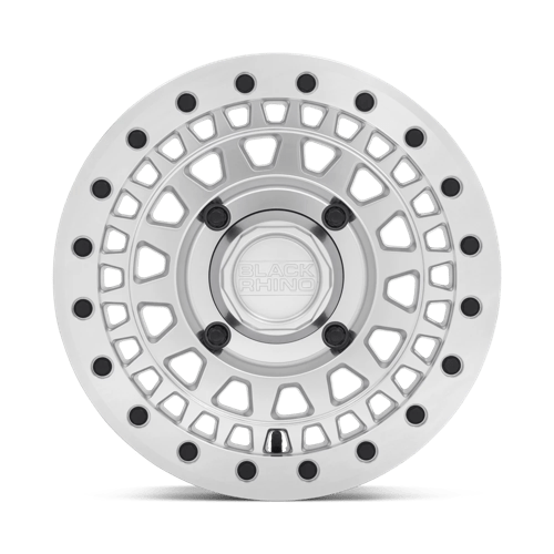 Black Rhino PARKER UTV BEADLOCK Silver With Mirror Cut Face 15x7 +52 4x137mm 106.1mm - WheelWiz