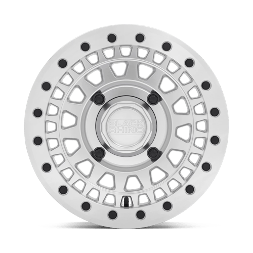 Black Rhino PARKER UTV BEADLOCK Silver W/ Mirror Cut Face 14x7 +36 4x156mm 132mm - Wheelwiz