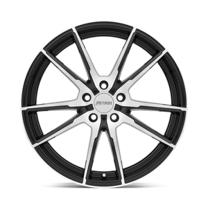 Petrol P0A Gloss Black W/ Mach Cut Face 17x8 +32 5x112mm 72.1mm
