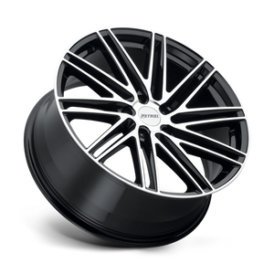 Petrol P1C Gloss Black W/ Mach Cut Face 18x8 +40 5x114.3mm 76.1mm