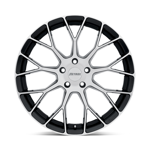 Petrol P2B Gloss Black W/ Mach Cut Face 18x8 +40 5x112mm 72.1mm