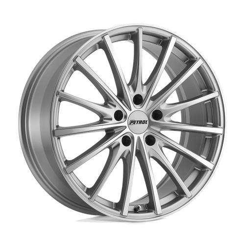 Petrol P3A Silver W/ Machined Cut Face 17x8 +40 5x112mm 72.1mm