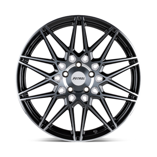 Petrol P3C Gloss Black W/ Mach Cut Face 17x8 +40 5x110mm 72.1mm - Wheelwiz