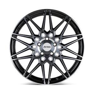 Petrol P3C Gloss Black W/ Mach Cut Face 17x8 +40 5x110mm 72.1mm - Wheelwiz