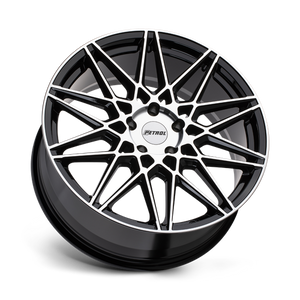 Petrol P3C Gloss Black W/ Mach Cut Face 18x8 +40 5x115mm 76.1mm