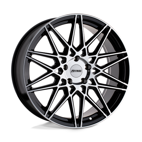 Petrol P3C Gloss Black W/ Mach Cut Face 20x8.5 +40 5x112mm 66.6mm - Wheelwiz