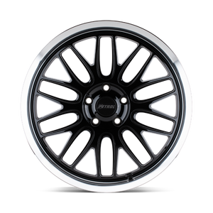 Petrol P4C Gloss Black W/ Mach Cut Lip 19x8 +40 5x114.3mm 76.1mm