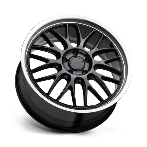 Petrol P4C Gloss Black W/ Mach Cut Lip 16x7 +40 4x100mm 72.1mm