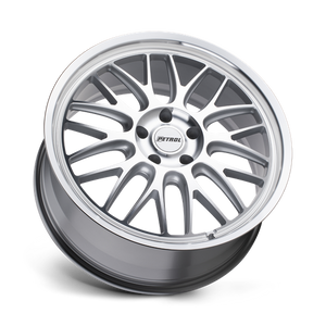 Petrol P4C Silver W/ Machined Face & Lip 18x8 +40 5x110mm 72.1mm