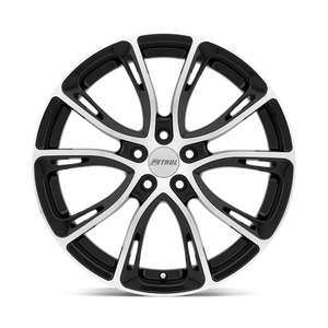 Petrol P5A Gloss Black W/ Mach Cut Face 19x8 +35 5x100mm 72.1mm - Wheelwiz