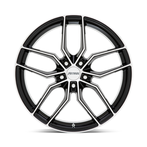 Petrol P5C Gloss Black W/ Mach Cut Face 18x8 +40 5x115mm 76.1mm - Wheelwiz