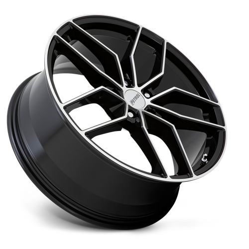 Petrol P5C Gloss Black W/ Mach Cut Face 20x8.5 +40 5x108mm 72.1mm