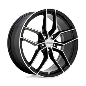 Petrol P5C Gloss Black W/ Mach Cut Face 18x8 +40 5x105mm 72.1mm - Wheelwiz