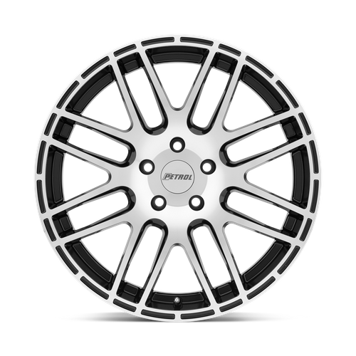 Petrol P6A Gloss Black W/ Mach Cut Face 19x8 +35 5x100mm 72.1mm - Wheelwiz