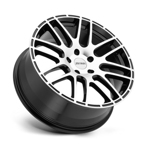 Petrol P6A Gloss Black W/ Mach Cut Face 17x7.5 +40 4x100mm 72.1mm
