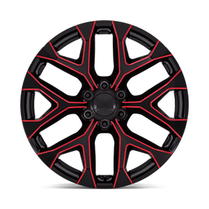 OE Creations PR177 Gloss Black Red Milled 24x10 +24 6x139.7mm 78.1mm