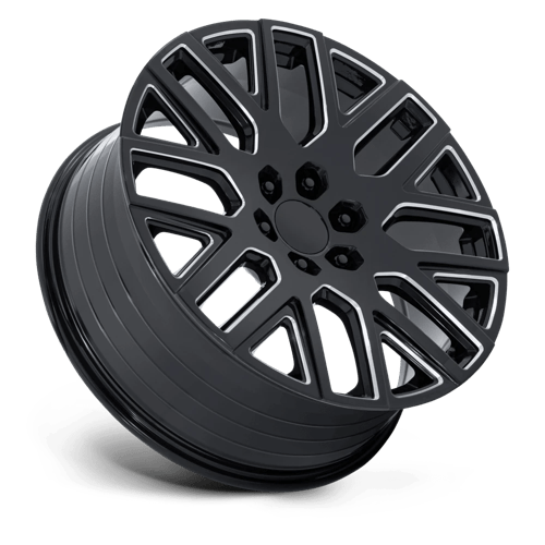 OE Creations PR231 Gloss Black Milled 22x9 +28 6x139.7mm 78.1mm - Wheelwiz