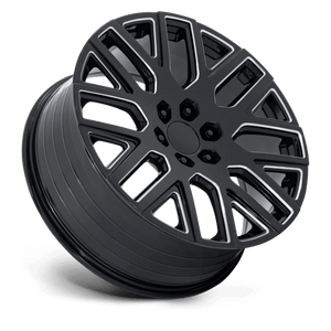 OE Creations PR231 Gloss Black Milled 22x9 +28 6x139.7mm 78.1mm - Wheelwiz