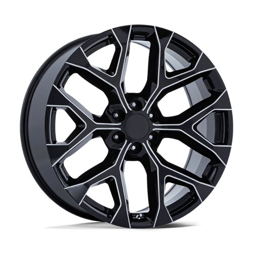OE Creations PR177 Gloss Black Milled 22x9 +24 6x139.7mm 78.1mm - Wheelwiz