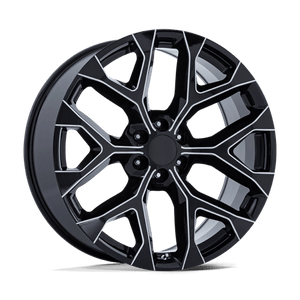 OE Creations PR177 Gloss Black Milled 22x9 +24 6x139.7mm 78.1mm - Wheelwiz