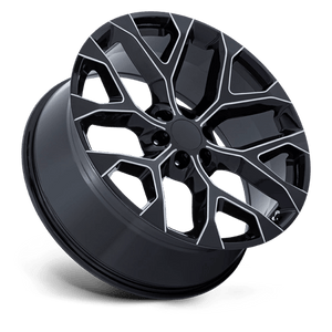 OE Creations PR177 Gloss Black Milled 22x9 +24 6x139.7mm 78.1mm - Wheelwiz