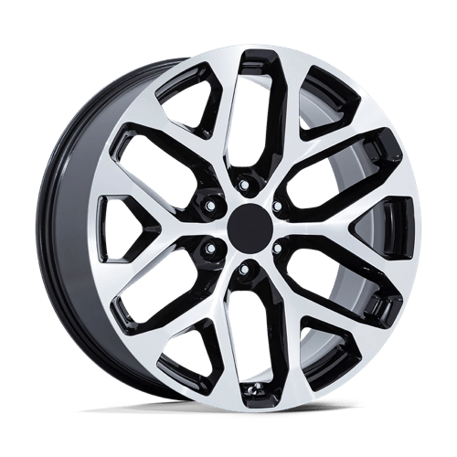OE Creations PR177 Gloss Black Machined Face 22x9 +24 6x139.7mm 78.1mm - Wheelwiz