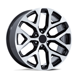 OE Creations PR177 Gloss Black Machined Face 22x9 +24 6x139.7mm 78.1mm - Wheelwiz
