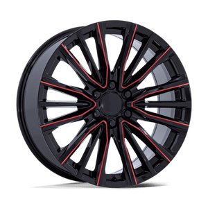OE Creations PR223 Gloss Black Milled W/ Red Tint 26x10 +28 6x139.7mm 78.1mm