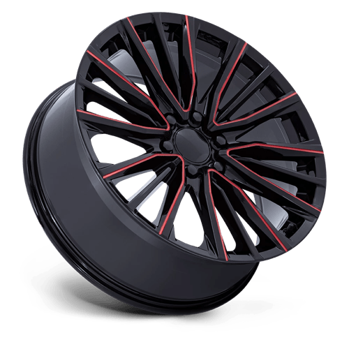 OE Creations PR223 Gloss Black Milled W/ Red Tint 22x9 +28 6x139.7mm 78.1mm