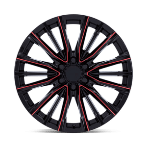 OE Creations PR223 Gloss Black Milled W/ Red Tint 22x9 +28 6x139.7mm 78.1mm