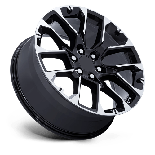 OE Creations PR224 Gloss Black W/ Machined Face 22x9 +28 6x139.7mm 78.1mm