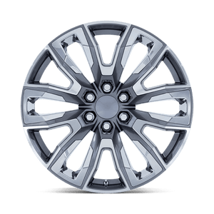OE Creations PR225 Gloss Gunmetal Mach W/ Chr Acc 22x9 +28 6x139.7mm 78.1mm