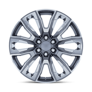 OE Creations PR225 Gloss Gunmetal Mach W/ Chr Acc 22x9 +28 6x139.7mm 78.1mm - Wheelwiz
