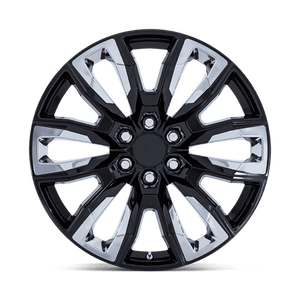 OE Creations PR225 Gloss Black W/ Chrome Accents 22x9 +28 6x139.7mm 78.1mm