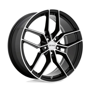 Petrol P5C Gloss Black W/ Mach Cut Face 17x8 +40 5x110mm 72.1mm - Wheelwiz
