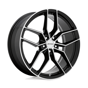 Petrol P5C Gloss Black W/ Mach Cut Face 19x8 +35 5x120mm 76.1mm - Wheelwiz