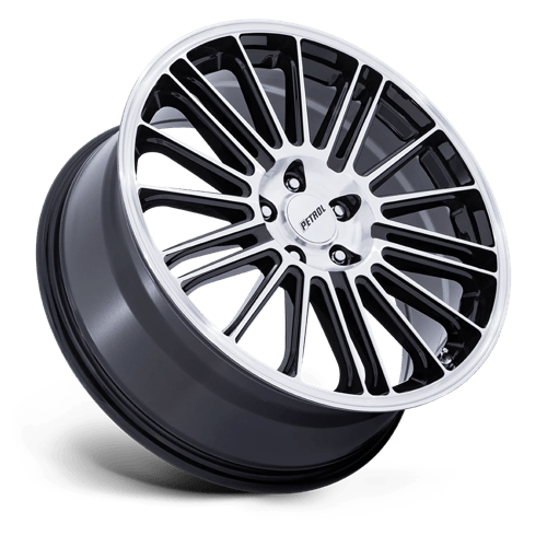 Petrol PE001 P1D Gloss Black W/ Machined Face 17x8 +35 5x120mm 74.1mm - Wheelwiz